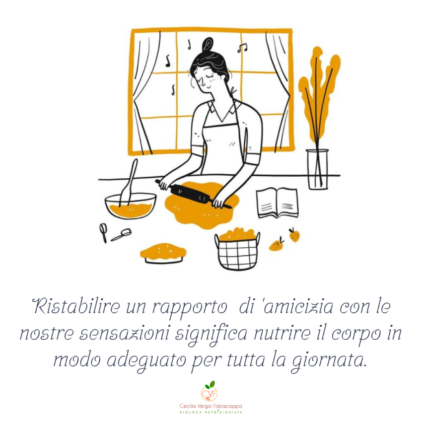 Intuitive eating regola nr 6.  Impara a riconoscere la sazietà.